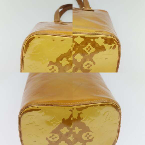 LOUIS VUITTON Monogram Vernis Houston Hand Bag Beige M91004 - Picture 10 of 12